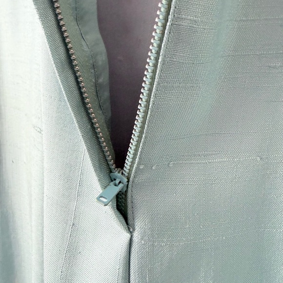 Vintage 50s 60s Baby Blue Hand Beaded Sheath Dress Lace Rhinestone Cocktail M/L - Picture 8 of 16